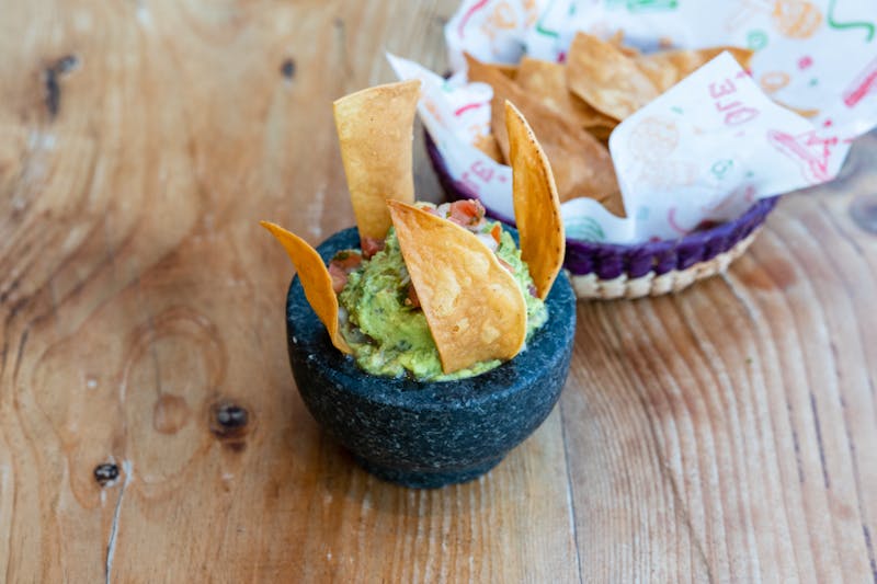 Fresh house-made guacamole with tortilla chips